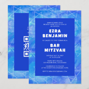 Invitation Bat mitzvah de la barre de CODE QR personnalisée