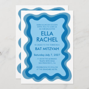 Invitation Bat mitzvah de la barre de CODE QR personnalisée m