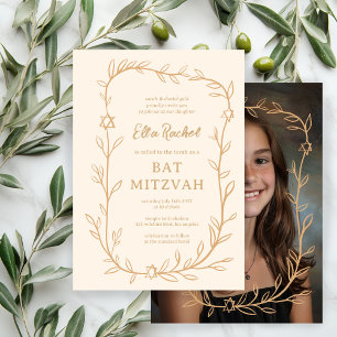 Invitation Bat mitzvah de la barre de PHOTOS Botanique sur me