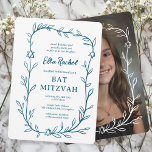 Invitation Bat mitzvah de la barre de PHOTOS Botanique sur me<br><div class="desc">Carte parfaite pour annoncer un bat mitzvah, bar mitzvah ou une autre célébration juive ! L'art délicat de trame feuille dessinée à la main pour vous! ENTIÈREMENT PERSONNALISABLE ! Cliquez sur "Personnaliser" ci-dessus pour modifier le texte. Cliquez sur "modifier à l'aide de l'outil de conception" pour ajuster les polices, les...</div>