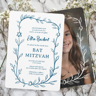 Invitation Bat mitzvah de la barre de PHOTOS Botanique sur me