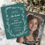 Invitation Bat mitzvah de la barre de PHOTOS Botanique sur me<br><div class="desc">Carte parfaite pour annoncer un bat mitzvah, bar mitzvah ou une autre célébration juive ! L'art délicat de trame feuille dessinée à la main pour vous! ENTIÈREMENT PERSONNALISABLE ! Cliquez sur "Personnaliser" ci-dessus pour modifier le texte. Cliquez sur "modifier à l'aide de l'outil de conception" pour ajuster les polices, les...</div>