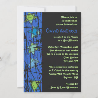 Invitation Bat mitzvah de la barre des étoiles en