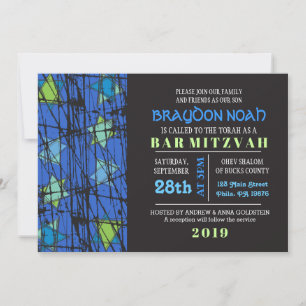 Invitation Bat mitzvah de la barre des étoiles en
