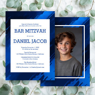 Invitation Bat mitzvah de la BARRE photo personnalisée
