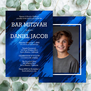 Invitation Bat mitzvah de la BARRE photo personnalisée