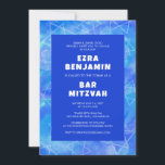 Invitation Bat mitzvah de la barre photo personnalisée de l'é<br><div class="desc">Carte parfaite pour annoncer un bat mitzvah, bar mitzvah ou une autre célébration juive ! La main a fait de l'art pour vous. ENTIÈREMENT PERSONNALISABLE ! Cliquez sur "Personnaliser" ci-dessus pour modifier le texte et ajouter votre propre photo au verso. Cliquez sur "modifier à l'aide de l'outil de conception" pour...</div>