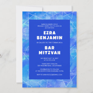 Invitation Bat mitzvah de la barre photo personnalisée de l'é