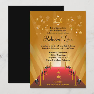 Invitation Bat mitzvah de la Red Carpet Hollywood Star