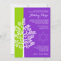 Bat mitzvah de l'arbre vert pourpre