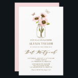 Invitation Bat mitzvah de Mason Jar aux tournesols<br><div class="desc">Famille d'Invitations et amis à votre événement avec cette invitation bat mitzvah personnalisable. Il présente des tournesols roses dans un bocal de mason. Personnalisez en ajoutant vos détails. Cette invitation bat mitzvah de tournesol est parfaite pour tous les thèmes ou saisons.</div>