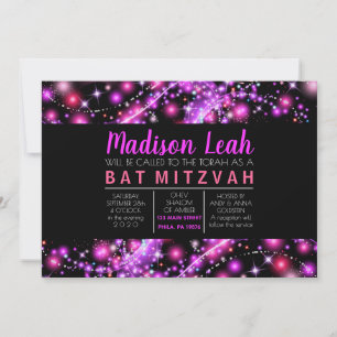 Invitation Bat mitzvah des ÉTOILES DE PINK