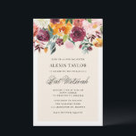 Invitation Bat mitzvah des fleurs vintages d'autom<br><div class="desc">Famille d'Invitations et amis à votre événement avec cette invitation à bat mitzvah floral personnalisable. Il présente des fleurs de chute d'aquarelle et un arrière - plan assorti. Cette invitation à la bat mitzvah florale de l'automne sera parfaite pour les événements d'automne ou d'automne. Personnalisez en ajoutant vos détails. Des...</div>