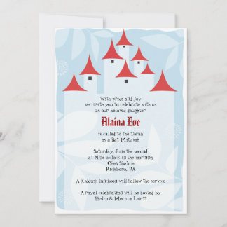Invitation Bat mitzvah du château de Fairytale
