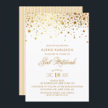 Invitation Bat mitzvah Faux Gold Foil Confetti<br><div class="desc">Invitation Bat mitzvah moderne et élégante avec des points de confettis en or rose avec script. Les éléments correspondants sont disponibles.</div>