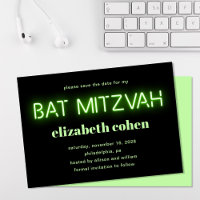 Bat mitzvah Luminaires De Néon Vert Clair Enregist