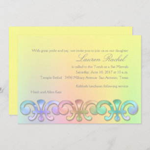 Invitation Bat mitzvah N'importe quel Arrière - plan couleur