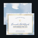 Invitation BAT MITZVAH or bleu aquarelle enregistrer la date<br><div class="desc">par kat massard >>> kat@simplysweetPAPERIE.com << - - - - - - - - - - - - - - - - - - - - - - - - - - - - - - - - - - - - - - - - - - - - -...</div>