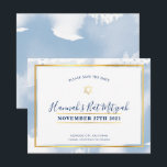 Invitation BAT MITZVAH or bleu aquarelle enregistrer la date<br><div class="desc">par kat massard >>> kat@simplysweetPAPERIE.com << - - - - - - - - - - - - - - - - - - - - - - - - - - - - - - - - - - - - - - - - - - - - -...</div>