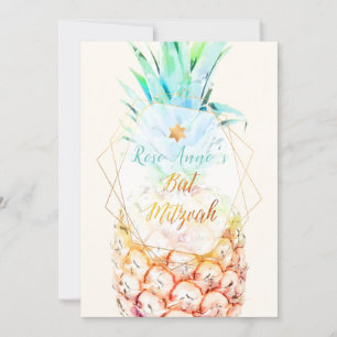 Invitation Bat mitzvah PixDezines Pineapples