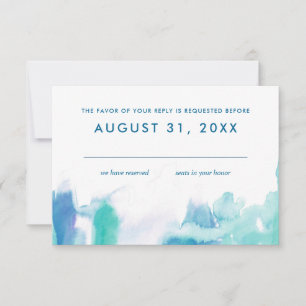 Invitation Bat mitzvah Rsvp turquoise Blue Watercolor Tie Dye