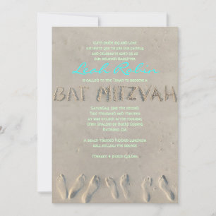 Invitation Bat mitzvah SANDY BEACH