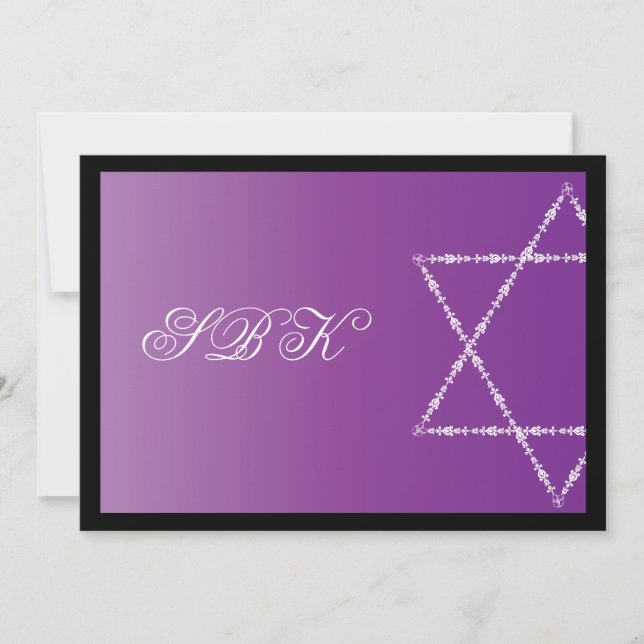 Invitation Bat mitzvah Sydney Blair Purple (Devant)