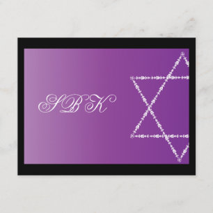 Invitation bat mitzvah Sydney Blair Purple RSVP