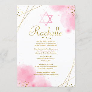 Invitation Bat mitzvah tendance