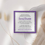 Invitation Bat mitzvah, Turquoise et Carré argenté<br><div class="desc">Cette invitation Bat mitzvah branchée présente une parties scintillant scintillante superposée à un arrière - plan de couleur solide. Utilisez le formulaire modèle pour ajouter vos propres informations. La fonction "Personnaliser" peut être utilisée pour modifier le style,  la couleur et la disposition de la police.</div>