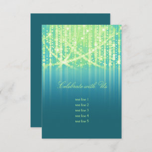Invitation Bat mitzvah Turquoise Vert citron vert brillant