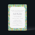 Invitation Bat mitzvah vert Mint vert rose fleurs rose<br><div class="desc">Cute Mint Green Rose Floral Fleurs Bat mitzvah Invitation</div>