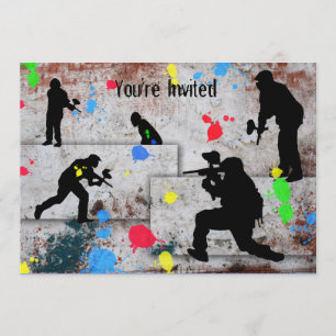 Invitation Bataille de Paintball invitée