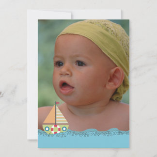 Invitation Bateau à voile Boys Anniversaire Fête Photo Invita