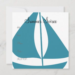 Invitation Bateau à voile Monogram