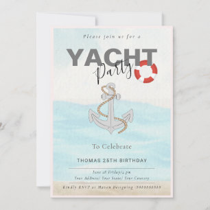 Invitation Bateau bateau bateau bateau croisière fête d'anniv