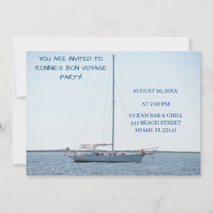 Invitation Bateau blanc et bateau de retraite Ocean