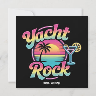 Invitation Bateau de fête Yacht Rock délavé – Sons doux & Cie