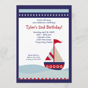 Invitation Bateau de la Marine Bateau Nautique Anniversaire 5