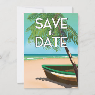 Invitation Bateau de pêche vintage Save the Date