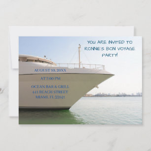 Invitation Bateau de retraite White Yacht & Ocean