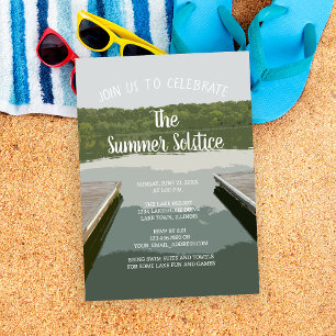 Invitation Bateau Docks été Solstice Lake Party