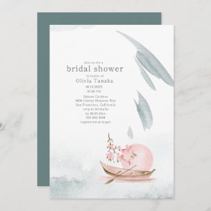 Invitation Bateau japonais gracieux en Fête des mariées clair