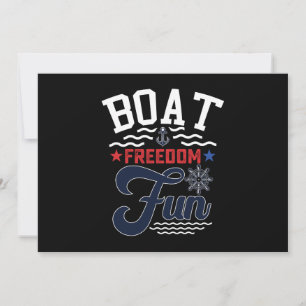 Invitation Bateau Liberté Fun 4 juillet Marin 