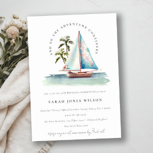 Invitation Bateau Turquoise Dusky Palm Seascape N'Importe Que