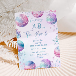 Invitation Bath explosif pour fêter anniversaire