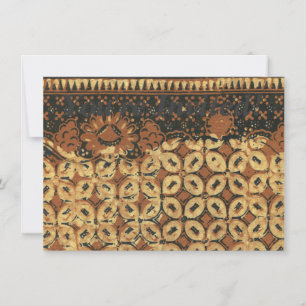 Invitation Batik Earthy Coffee Bean Elegant Rustic Rugged