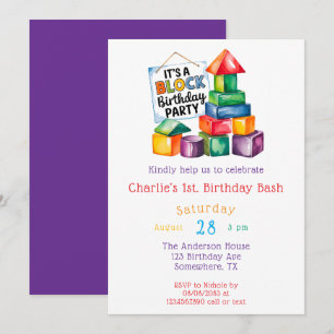 Invitation Bâtiments à l'Anniversaire Bash