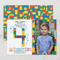 Bâtiments Blocs Anniversaire Briques 4 ans Invitat