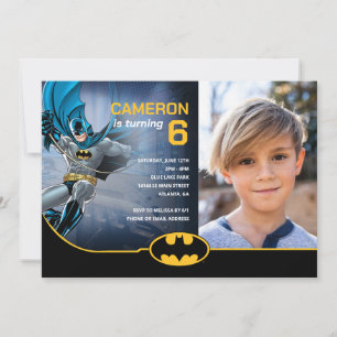 Invitation Batman Super Hero Anniversaire - Photo